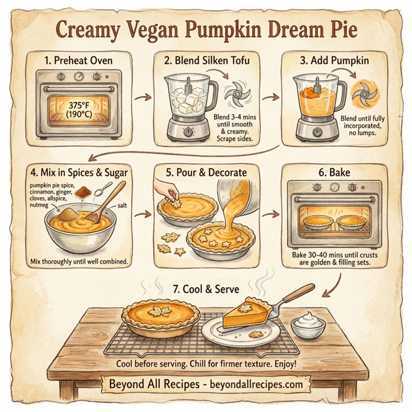 Creamy Vegan Pumpkin Dream Pie instructions