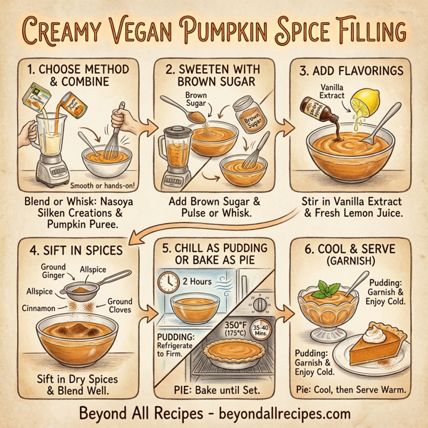 Creamy Vegan Pumpkin Spice Filling instructions