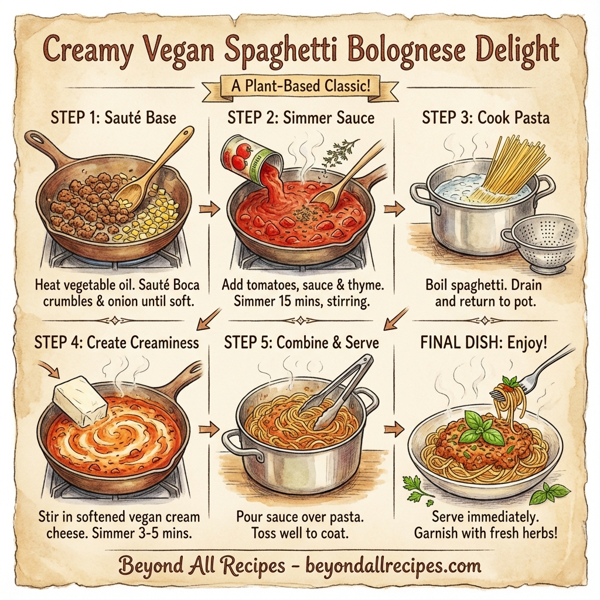 Creamy Vegan Spaghetti Bolognese Delight instructions