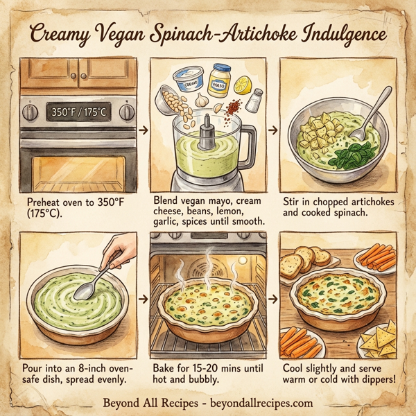 Creamy Vegan Spinach-Artichoke Indulgence instructions