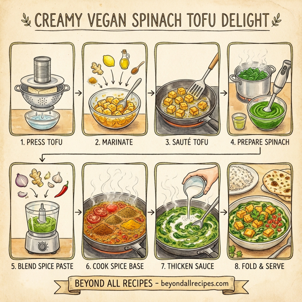 Creamy Vegan Spinach Tofu Delight instructions