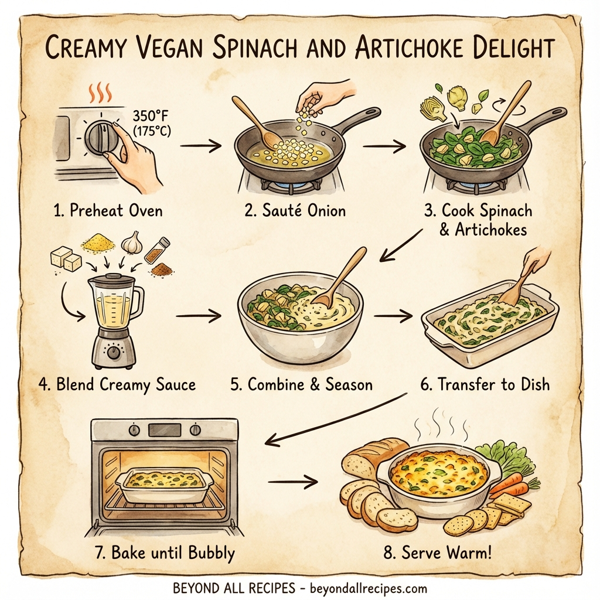 Creamy Vegan Spinach and Artichoke Delight instructions
