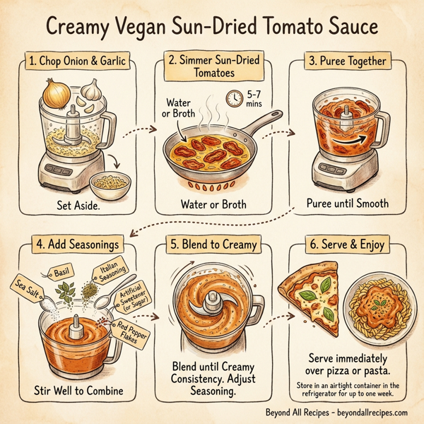 Creamy Vegan Sun-Dried Tomato Sauce instructions