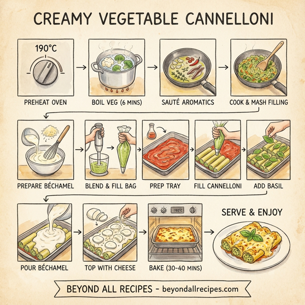 Creamy Vegetable Cannelloni instructions