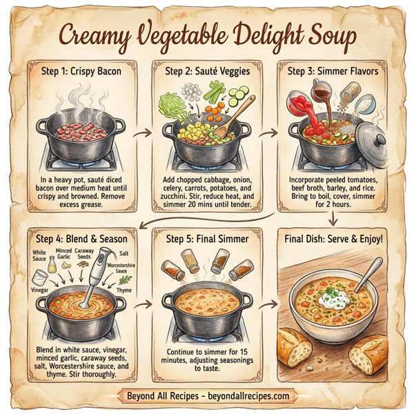 Creamy Vegetable Delight Soup instructions