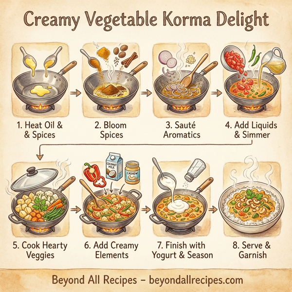 Creamy Vegetable Korma Delight instructions