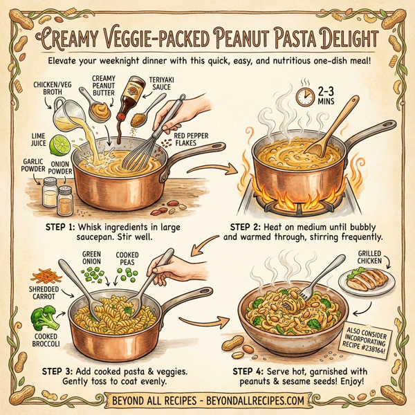 Creamy Veggie-Packed Peanut Pasta Delight instructions