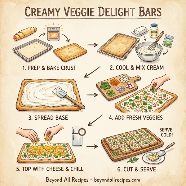 Creamy Veggie Delight Bars instructions