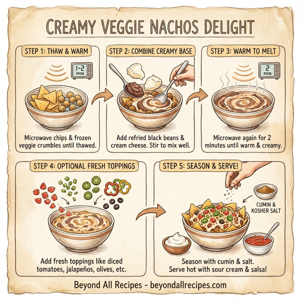Creamy Veggie Nachos Delight instructions