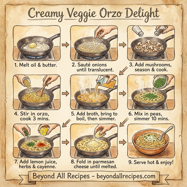 Creamy Veggie Orzo Delight instructions