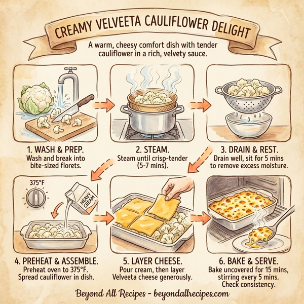 Creamy Velveeta Cauliflower Delight instructions