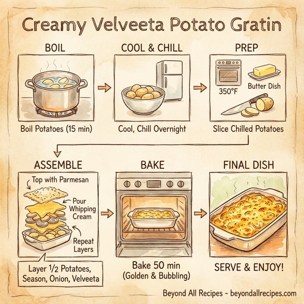 Creamy Velveeta Potato Gratin instructions