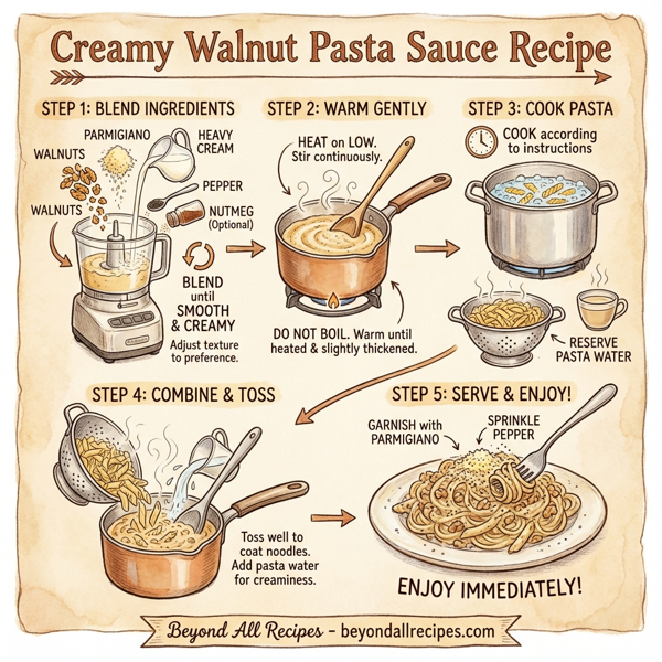 Creamy Walnut Pasta Sauce instructions