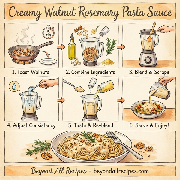 Creamy Walnut Rosemary Pasta Sauce instructions