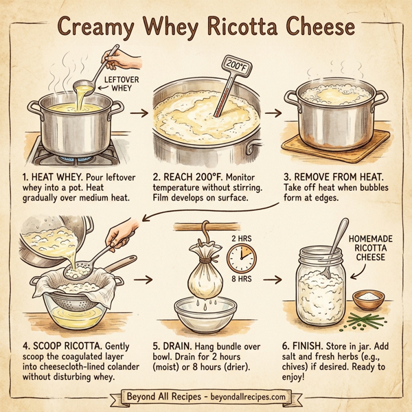 Creamy Whey Ricotta Cheese instructions