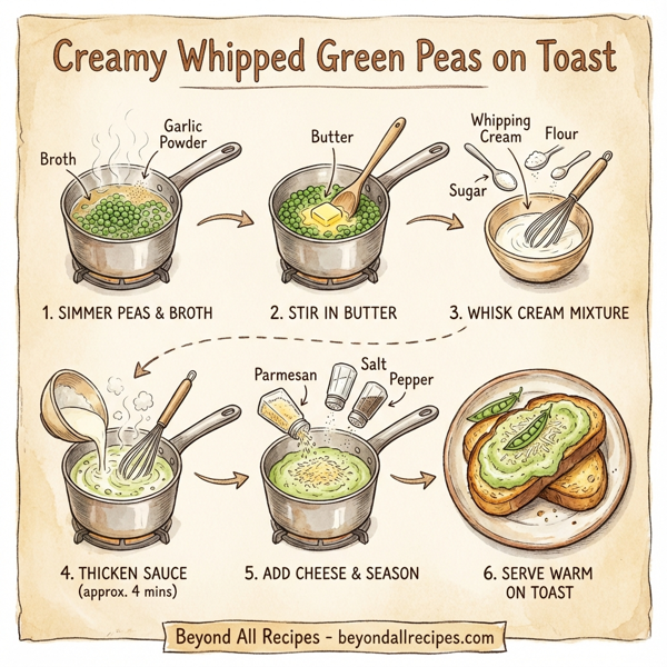 Creamy Whipped Green Peas on Toast instructions