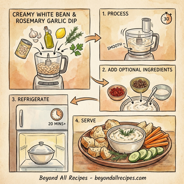 Creamy White Bean & Rosemary Garlic Dip instructions