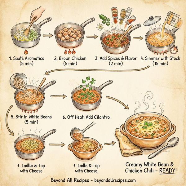 Creamy White Bean and Chicken Chili instructions