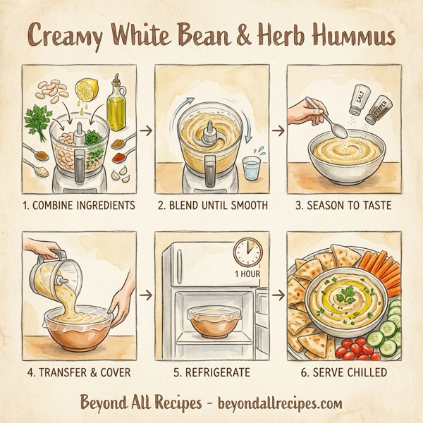 Creamy White Bean and Herb Hummus instructions