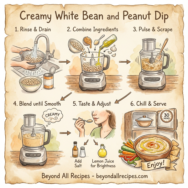 Creamy White Bean and Peanut Dip instructions