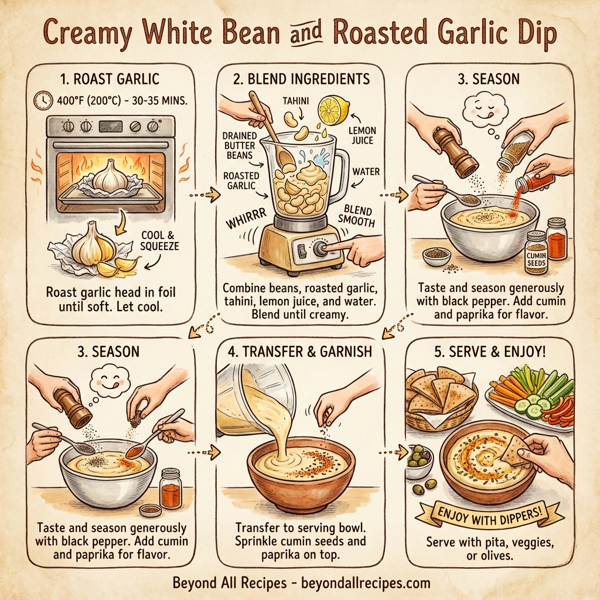 Creamy White Bean and Roasted Garlic Dip instructions