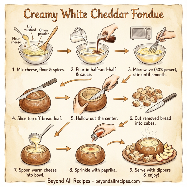 Creamy White Cheddar Fondue instructions