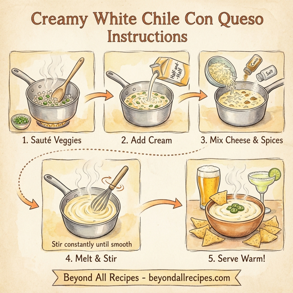 Creamy White Chile Con Queso instructions