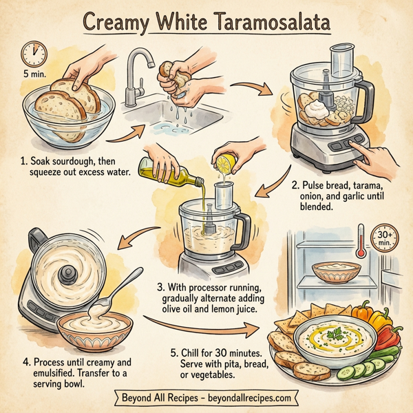 Creamy White Taramosalata instructions