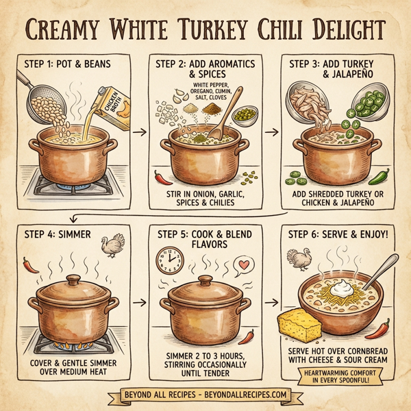 Creamy White Turkey Chili Delight instructions