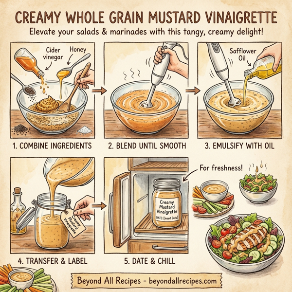 Creamy Whole Grain Mustard Vinaigrette instructions