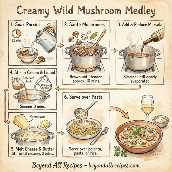 Creamy Wild Mushroom Medley instructions