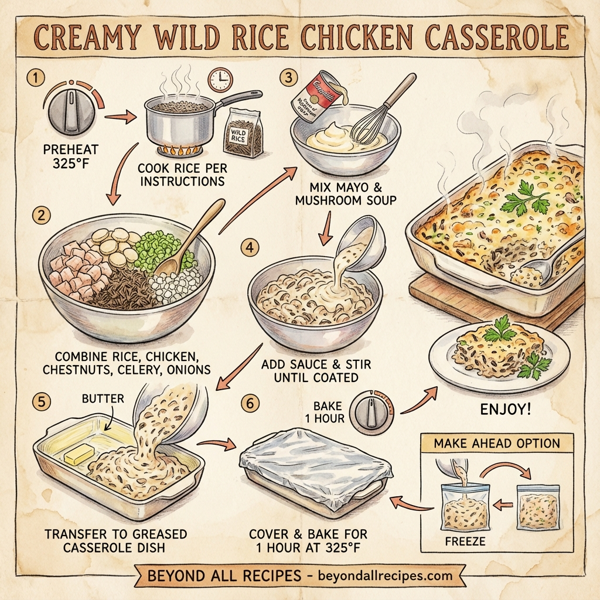 Creamy Wild Rice Chicken Casserole instructions