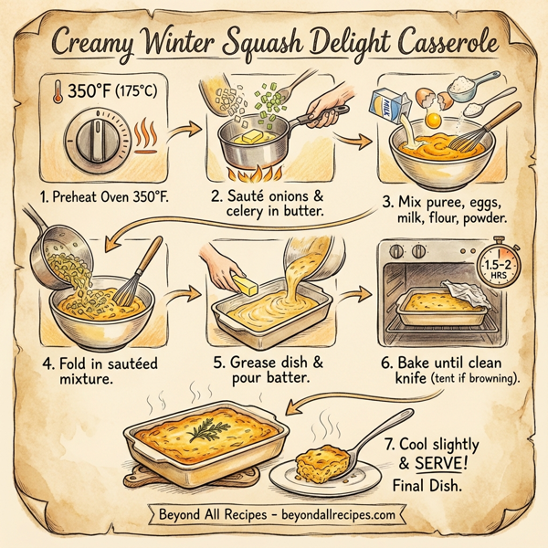 Creamy Winter Squash Delight Casserole instructions
