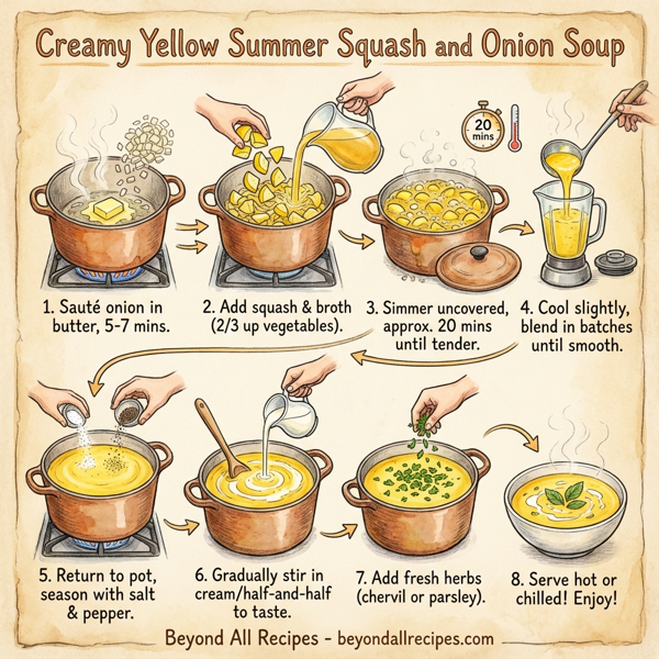Creamy Yellow Summer Squash and Onion Soup instructions