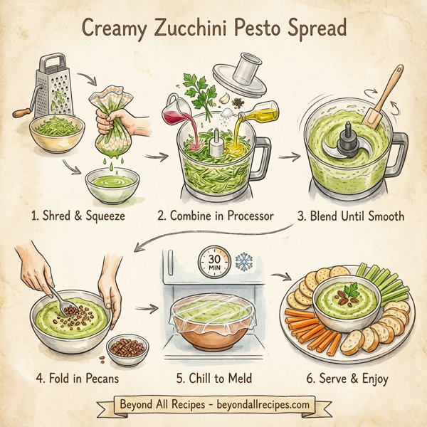 Creamy Zucchini Pesto Spread instructions