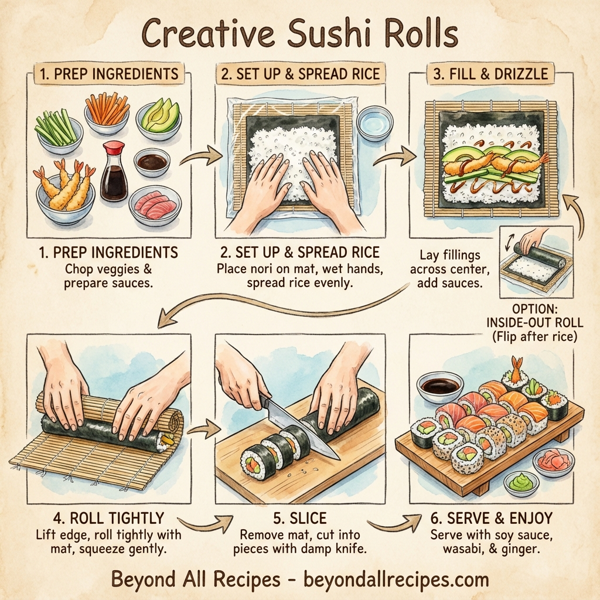 Creative Sushi Rolls: A Fun and Flavorful DIY Experience instructions