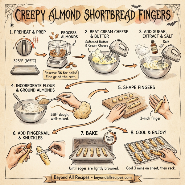 Creepy Almond Shortbread Fingers instructions