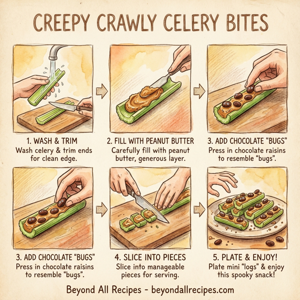 Creepy Crawly Celery Bites instructions
