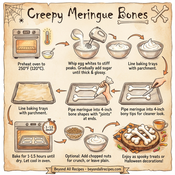 Creepy Meringue Bones instructions
