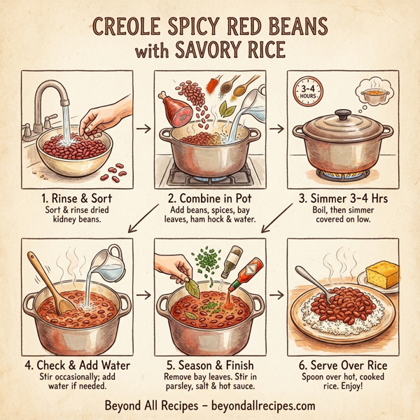 Creole Spicy Red Beans with Savory Rice instructions