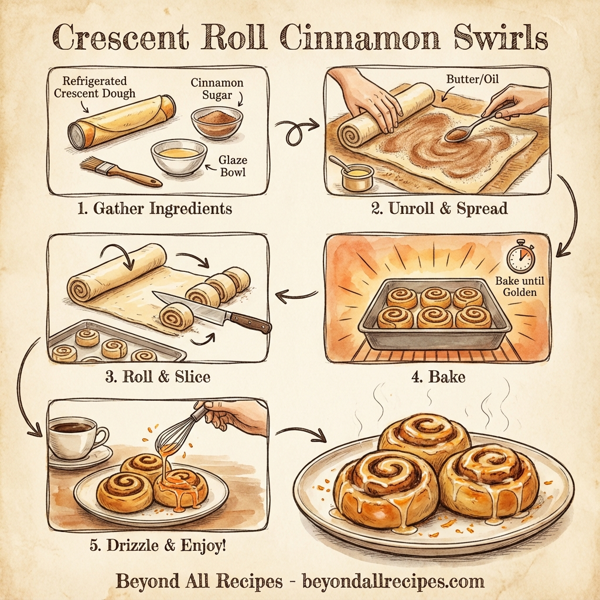 Crescent Roll Cinnamon Swirls instructions