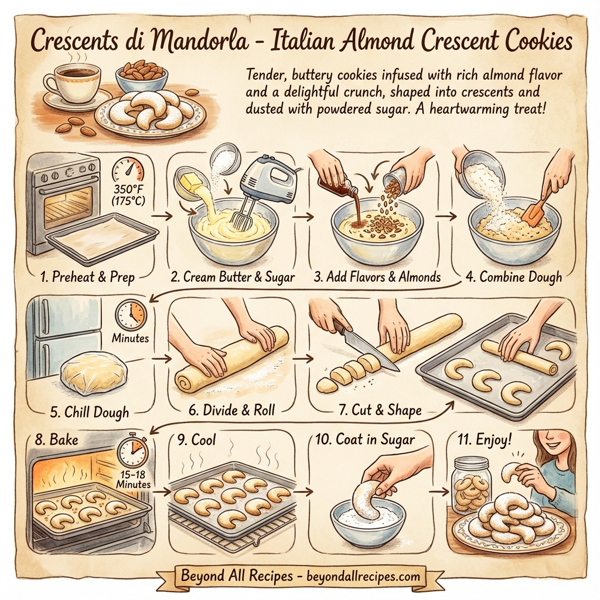 Crescents di Mandorla (Italian Almond Crescent Cookies) instructions