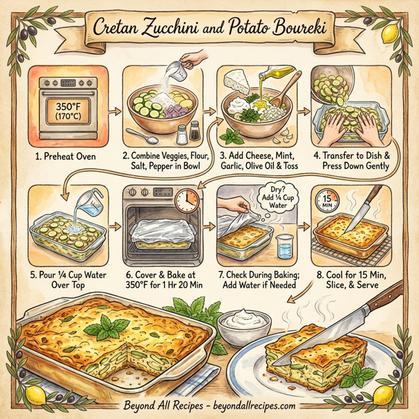 Cretan Zucchini and Potato Boureki instructions