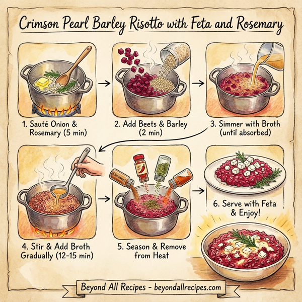 Crimson Pearl Barley Risotto with Feta and Rosemary instructions