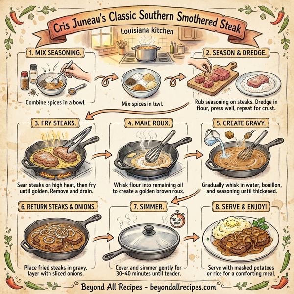 Cris Juneau's Classic Southern Smothered Steak instructions