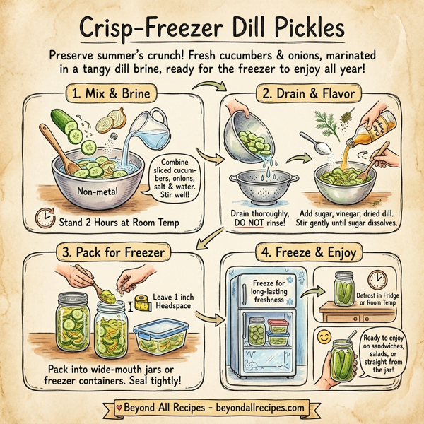 Crisp-Freezer Dill Pickles instructions