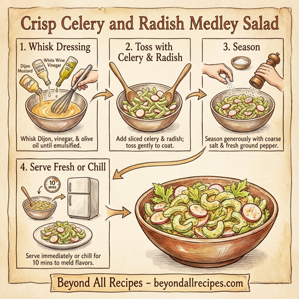 Crisp Celery and Radish Medley Salad instructions