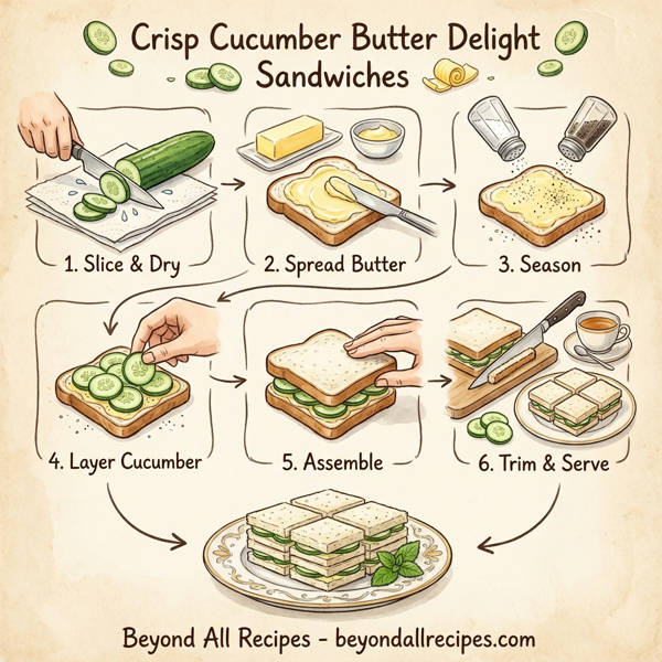 Crisp Cucumber Butter Delight Sandwiches instructions