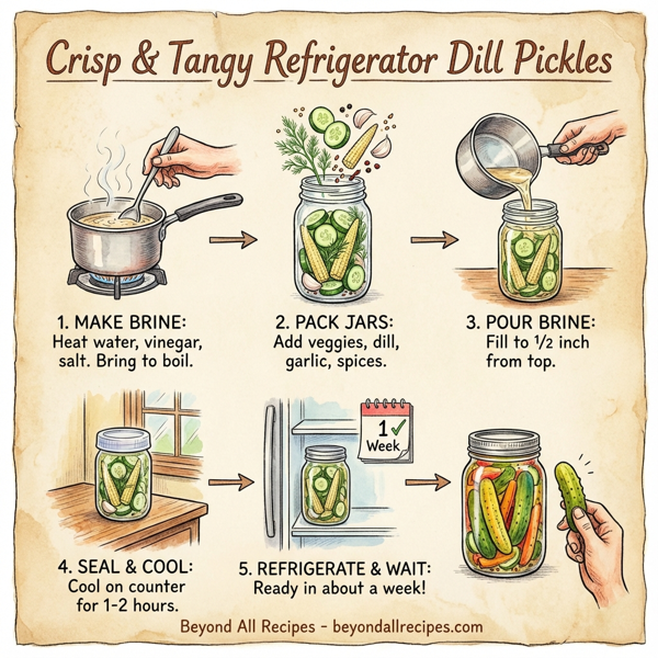 Crisp & Tangy Refrigerator Dill Pickles instructions