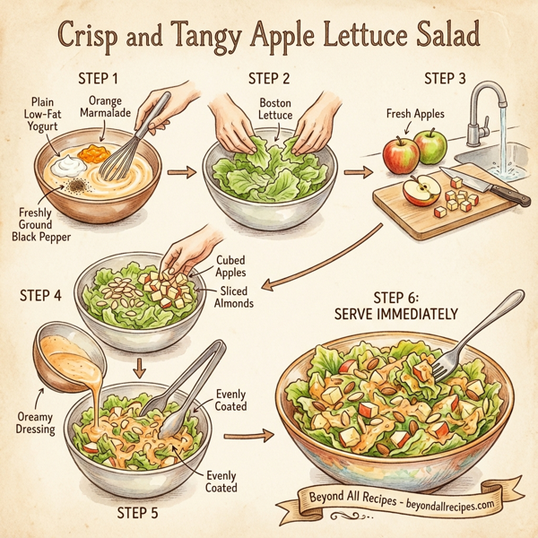 Crisp and Tangy Apple Lettuce Salad instructions